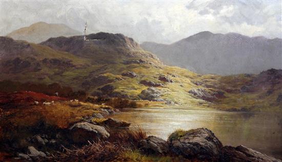 Charles Stuart (fl.1854-1868) Loch scene, 14 x 24in.